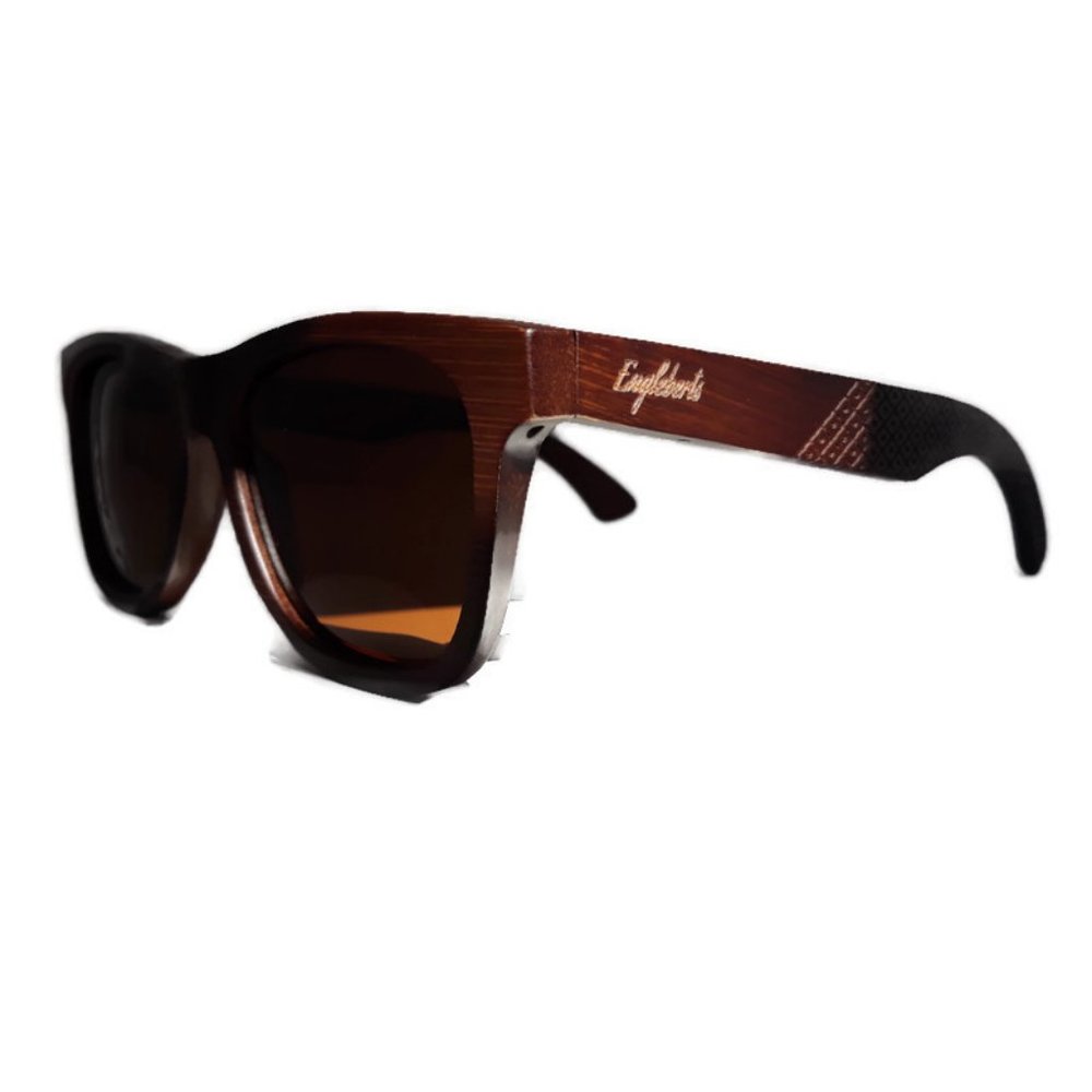 Ebony Wooden Sunglasses, Tea Polarized Lenses